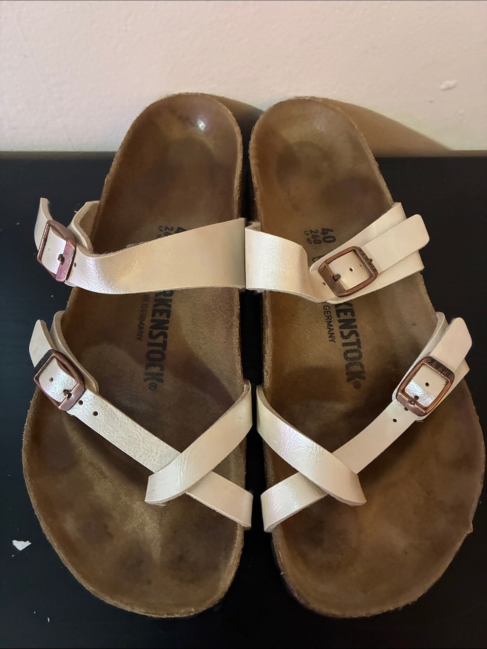 Birkenstock Mayari sandals in Graceful Pearl White womens size EU40 L9 M7 - Picture 4 of 8